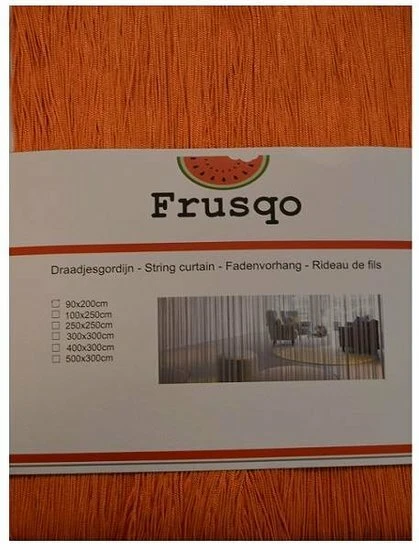 Draadjesgordijn Oranje 100x250cm 2 Draadjesgordijn Oranje 100x250cm - Afbeelding 2