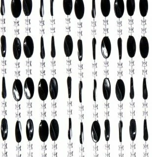 Kralengordijn Charlotte 100x240cm Zwart (88 Strengen) 1 Kralengordijn Charlotte 100x240cm Zwart (88 Strengen)