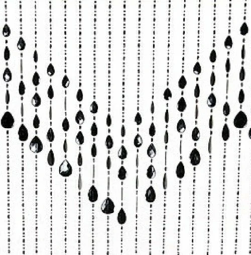 Kralengordijn Druppel Zwart 90x200cm 1 Kralengordijn Druppel Zwart 90x200cm