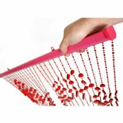 Kralengordijn Druppel Rood 90x200cm -Vliegengordijnkopen Winkel 1946728752