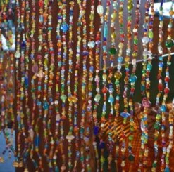 Glaskralengordijn Oosters (gekleurde Glaskralen)