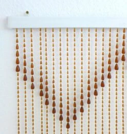 Kralengordijn Parels Bruin/beige 90x200cm -Vliegengordijnkopen Winkel 1971398613