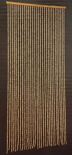 Kralengordijn Hout Parels 90x200cm (30 Strengen) 2 Kralengordijn Hout Parels 90x200cm (30 Strengen) - Afbeelding 2