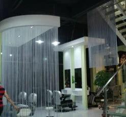 Brandvertragende Draadjesgordijnen Wit 300x300cm