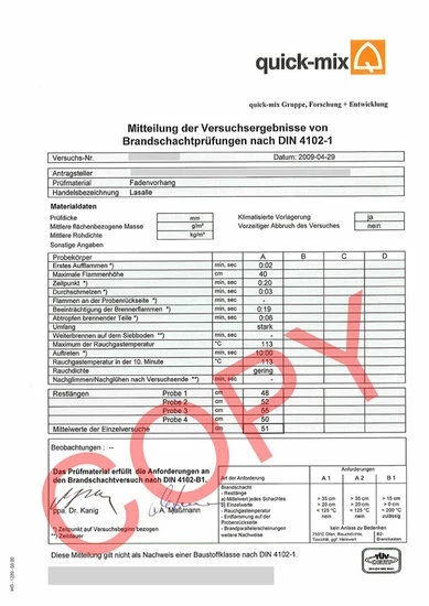 Brandvertragende Draadjesgordijnen Wit 300x400cm 2 Brandvertragende Draadjesgordijnen Wit 300x400cm - Afbeelding 2