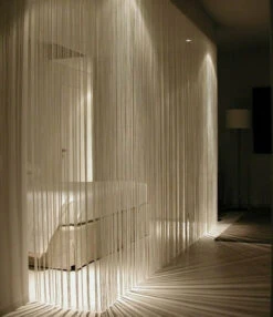 Brandvertragende Draadjesgordijnen Champagne 300x500cm