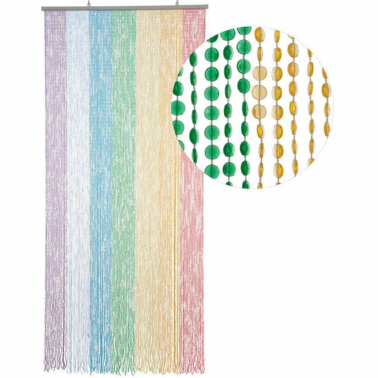 Kralengordijn Diamonds Gekleurd 90x200cm (136 Strengen) 1 Kralengordijn Diamonds Gekleurd 90x200cm (136 Strengen)