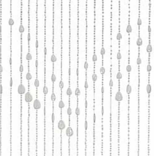 Kralengordijn Druppel Transparant 90x200cm 1 Kralengordijn Druppel Transparant 90x200cm