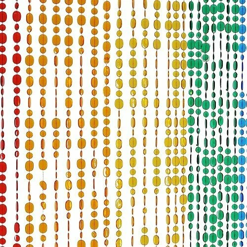 Kralengordijn Pailletten Gekleurd 90x200cm (49 Strengen) 1 Kralengordijn Pailletten Gekleurd 90x200cm (49 Strengen)