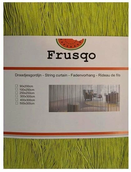 Draadjesgordijn Olijfgroen 90x200cm 2 Draadjesgordijn Olijfgroen 90x200cm - Afbeelding 2