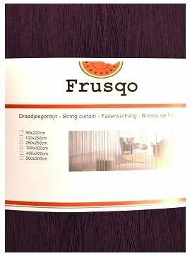 Draadjesgordijn Aubergine 100x250cm 2 Draadjesgordijn Aubergine 100x250cm - Afbeelding 2