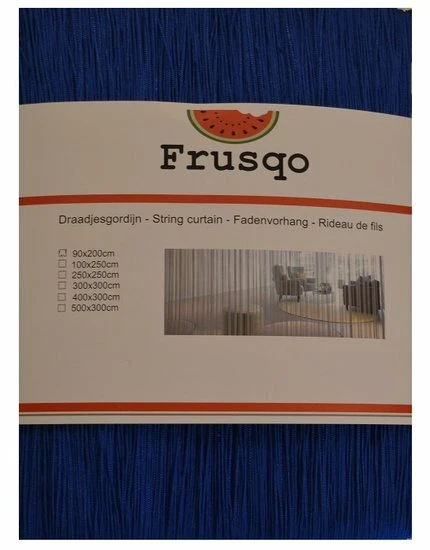 Draadjesgordijn Blauw 100x250cm 2 Draadjesgordijn Blauw 100x250cm - Afbeelding 2