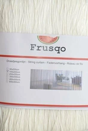 Draadjesgordijn Ecru 250x250cm 2 Draadjesgordijn Ecru 250x250cm - Afbeelding 2