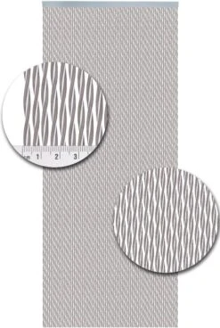 Vliegengordijn Monza Wit/taupe 92x210cm -Vliegengordijnkopen Winkel 1979361561