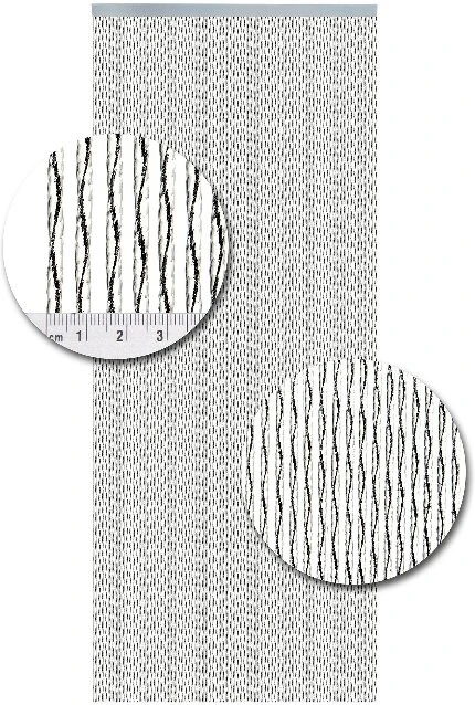 Vliegengordijn Luxe Milano Zwart 100x240cm 2 Vliegengordijn Luxe Milano Zwart 100x240cm - Afbeelding 2