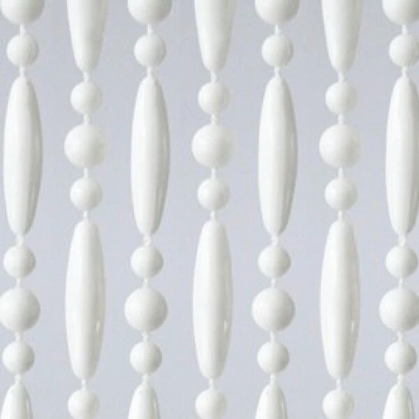 Vliegengordijn Kralen Op Maat: Verspringen Wit 1 Vliegengordijn Kralen Op Maat: Verspringen Wit