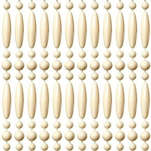 Vliegengordijn Kralen Op Maat: Recht Creme -Vliegengordijnkopen Winkel 1979361711 1