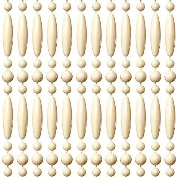 Vliegengordijn Kralen Op Maat: Recht Creme 1 Vliegengordijn Kralen Op Maat: Recht Creme