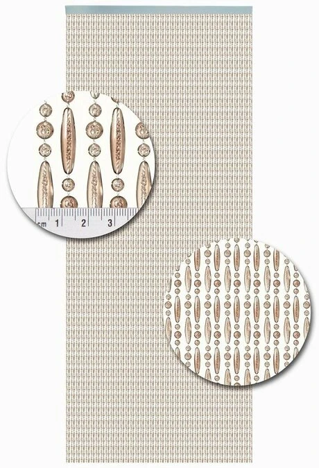 Vliegengordijn Kralen Op Maat: Verspringen Champagne 2 Vliegengordijn Kralen Op Maat: Verspringen Champagne - Afbeelding 2