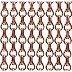 Aluminium Ketting Vliegengordijn Op Maat: Koper Glans