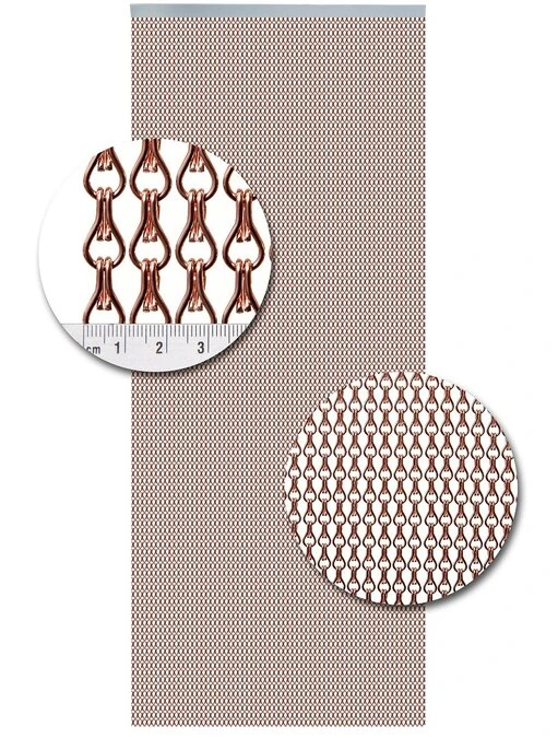 Aluminium Ketting Vliegengordijn Op Maat: Koper Glans 2 Aluminium Ketting Vliegengordijn Op Maat: Koper Glans - Afbeelding 2