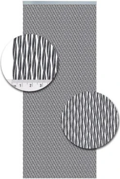 Vliegengordijn Op Maat: Monza Zwart/zilver -Vliegengordijnkopen Winkel 1979361948