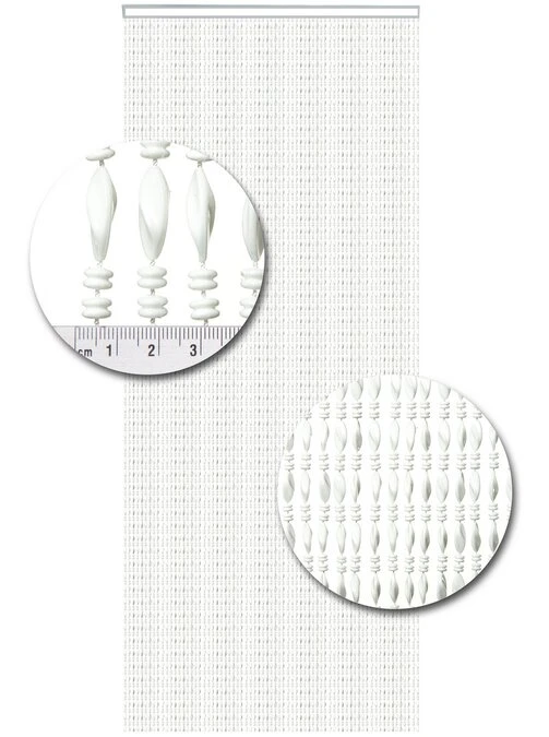 Vliegengordijn Kralen Op Maat: Chios Wit 2 Vliegengordijn Kralen Op Maat: Chios Wit - Afbeelding 2