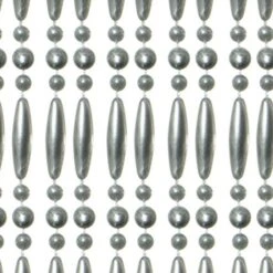 Vliegengordijn Kralen Op Maat: Recht Metallic Zilver