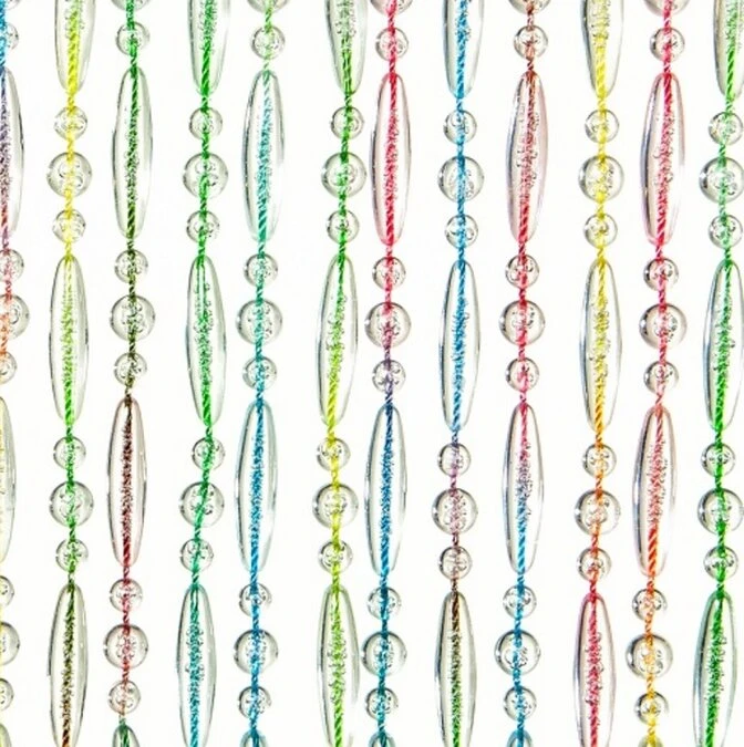 Vliegengordijn Kralen Op Maat: Verspringen Multi Kleuren 1 Vliegengordijn Kralen Op Maat: Verspringen Multi Kleuren