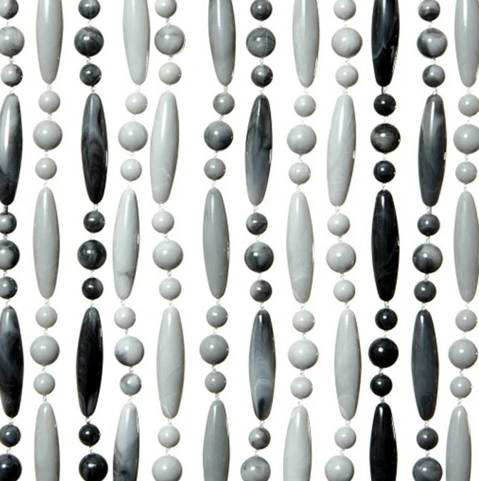 Vliegengordijn Kralen Op Maat: Verspringen Grijs/wit Gevlamd 1 Vliegengordijn Kralen Op Maat: Verspringen Grijs/wit Gevlamd