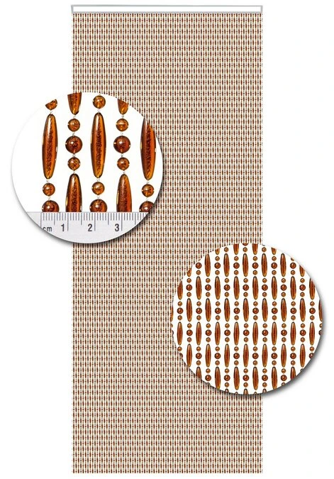 Vliegengordijn Kralen Op Maat: Verspringen Bruin 2 Vliegengordijn Kralen Op Maat: Verspringen Bruin - Afbeelding 2