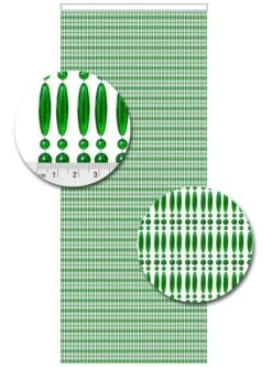 Vliegengordijn Kralen Op Maat: Recht Groen Transparant -Vliegengordijnkopen Winkel 1979362479 2