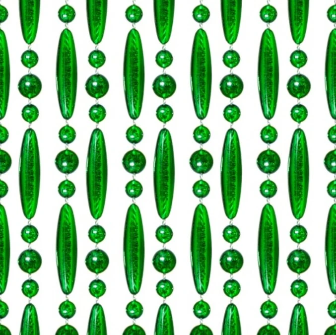 Vliegengordijn Kralen Op Maat: Verspringen Groen Transparant 1 Vliegengordijn Kralen Op Maat: Verspringen Groen Transparant