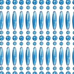 Vliegengordijn Kralen Op Maat: Recht Blauw Transparant