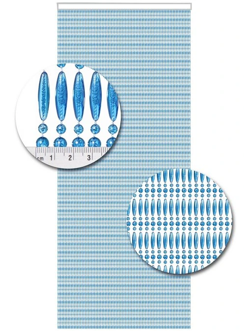Vliegengordijn Kralen Op Maat: Recht Blauw Transparant 2 Vliegengordijn Kralen Op Maat: Recht Blauw Transparant - Afbeelding 2
