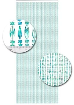 Vliegengordijn Kralen Op Maat: Chios Turquoise -Vliegengordijnkopen Winkel 1979362503 2