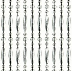 Vliegengordijn Kralen Op Maat: Recht Transparant (zwarte Draad)