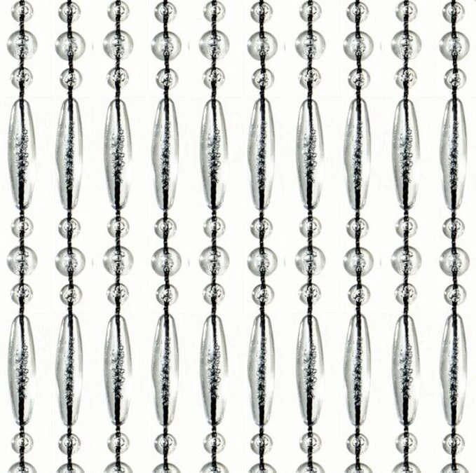 Vliegengordijn Kralen Op Maat: Recht Transparant (zwarte Draad) 1 Vliegengordijn Kralen Op Maat: Recht Transparant (zwarte Draad)