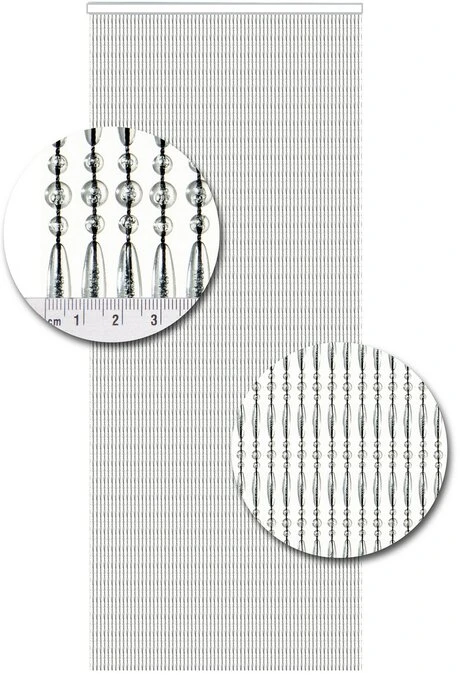 Vliegengordijn Kralen Op Maat: Recht Transparant (zwarte Draad) 2 Vliegengordijn Kralen Op Maat: Recht Transparant (zwarte Draad) - Afbeelding 2