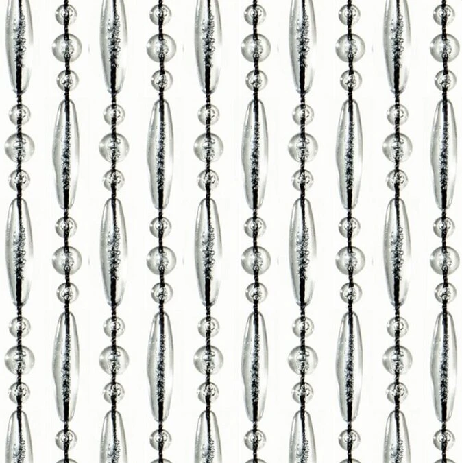 Vliegengordijn Kralen Op Maat: Verspringen Transparant (zwarte Draad) 1 Vliegengordijn Kralen Op Maat: Verspringen Transparant (zwarte Draad)