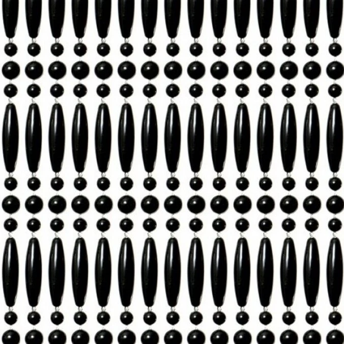 Vliegengordijn Kralen Op Maat: Recht Zwart 1 Vliegengordijn Kralen Op Maat: Recht Zwart