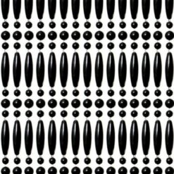 Vliegengordijn Kralen Op Maat: Recht Zwart