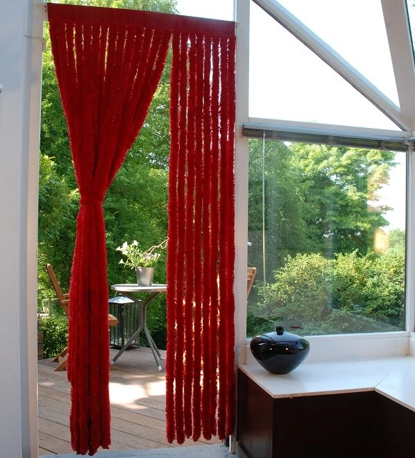 Vliegengordijn Kattenstaart Sweety Rood (max 90x200cm) 1 Vliegengordijn Kattenstaart Sweety Rood (max 90x200cm)