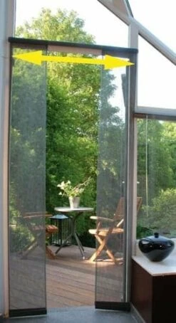 Vliegengordijn Schuifbaar Lamellen 100x220cm Grijs