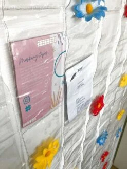 Vliegengordijn Met Foto Insteekvakjes En Bloemen 90x200cm -Vliegengordijnkopen Winkel 1979363241 1