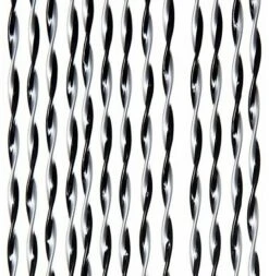 Vliegengordijn Opal 100x240cm (zilver-zwart)