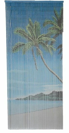Bamboe Vliegengordijn Palm Op Strand 90x200cm 2 Bamboe Vliegengordijn Palm Op Strand 90x200cm - Afbeelding 2