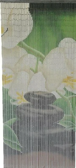 Bamboe Vliegengordijn Lotus Zen 90x200cm 2 Bamboe Vliegengordijn Lotus Zen 90x200cm - Afbeelding 2