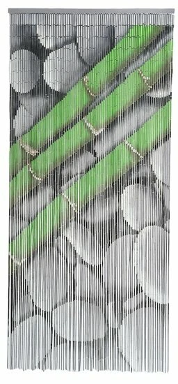 Bamboe Vliegengordijn Bamboe-stengels Op Stenen 90x200cm 2 Bamboe Vliegengordijn Bamboe-stengels Op Stenen 90x200cm - Afbeelding 2