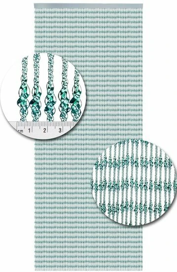 Vliegengordijn Pisa Zeegroen 92x210cm 2 Vliegengordijn Pisa Zeegroen 92x210cm - Afbeelding 2